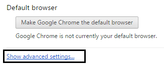 afficher les paramètres avancés dans google chrome