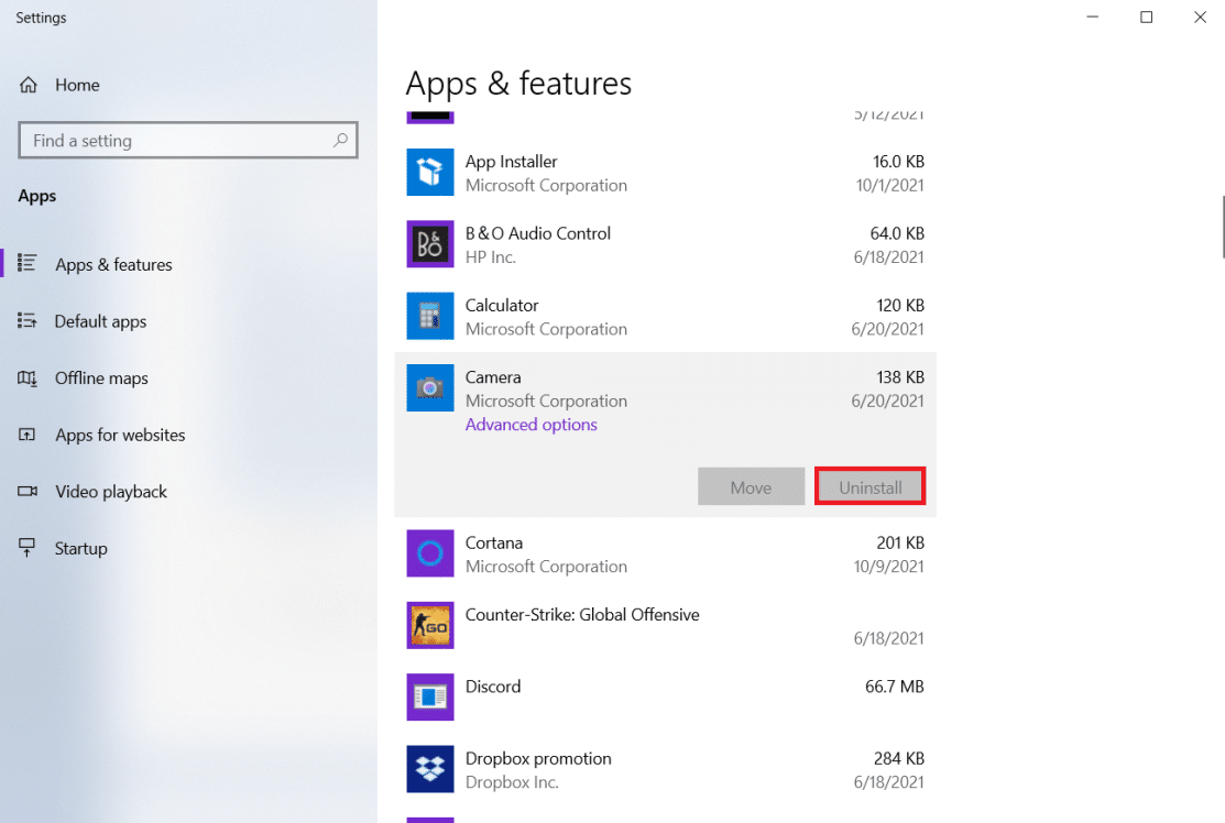 Cliquez sur Désinstaller