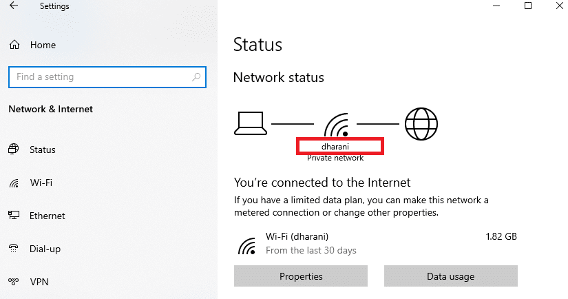 seleccione la red. Arreglar la conexión ERR Restablecer Windows 10