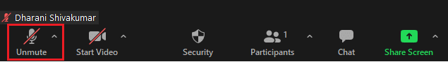 Se lo stato del microfono è impostato su Unmute, significa che l'audio è muto. Nessuno può sentire la tua voce, ma puoi sentire altre voci nella riunione. Risolto il problema con l'audio dello zoom non funzionante in Windows 10