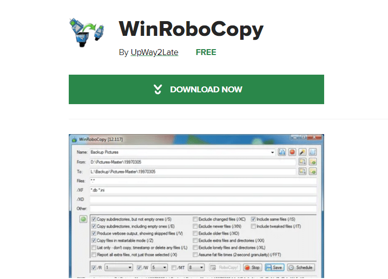 WinRoboCopy 다운로드 페이지 | 2022년 최고의 Windows PC용 파일 복사 소프트웨어