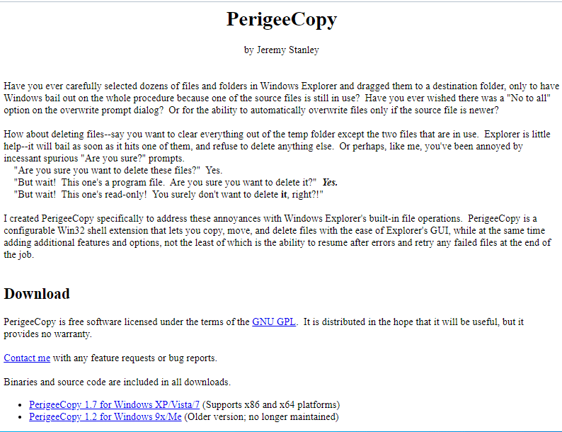 PerigeeCopy 다운로드 페이지 | 2022년 최고의 Windows PC용 파일 복사 소프트웨어