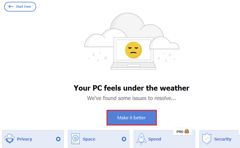 Maintenant, cliquez sur les liens Confidentialité, Espace et choisissez ce que vous devez supprimer dans la liste suggérée. Correction 0x80004002 Aucune interface de ce type prise en charge sur Windows 10