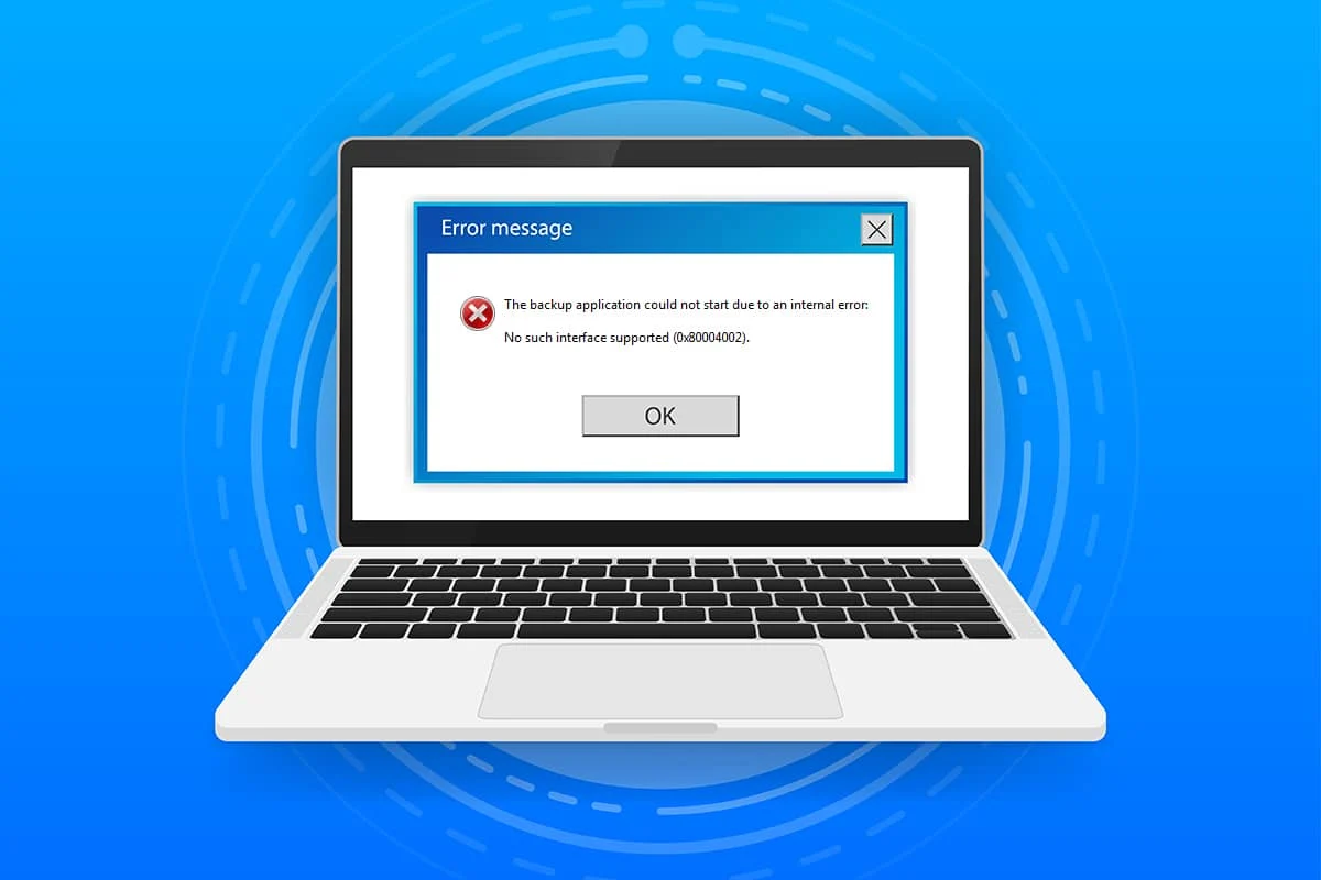 Correction 0x80004002 Aucune interface de ce type prise en charge sur Windows 10