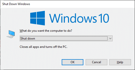 Maintenant, appuyez simultanément sur les touches Alt et F4. Corriger l'erreur Le handle n'est pas valide dans Windows 10