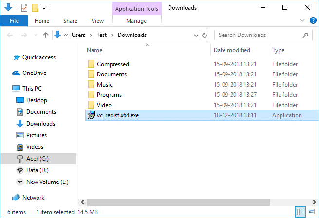 下载文件后,双击 vc_redist.x64.exe 或 vc_redist.x32.exe