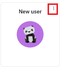 Survolez le profil utilisateur que vous souhaitez supprimer et cliquez sur l'icône à trois points. Correction de la VIOLATION D'ACCÈS AU STATUT dans Chrome