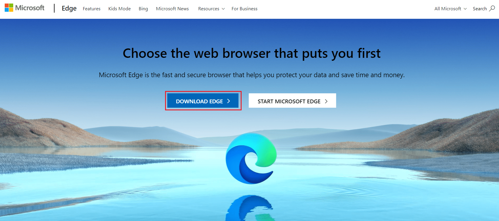 télécharger Microsoft Edge depuis le site officiel