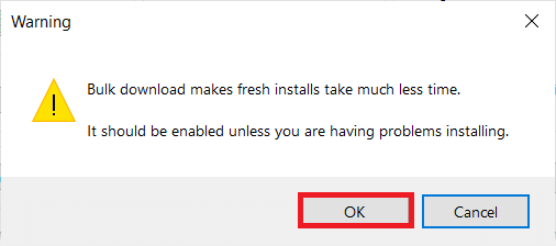 Haga clic en Aceptar para confirmar. Arreglar el error de actualización del iniciador de Warframe