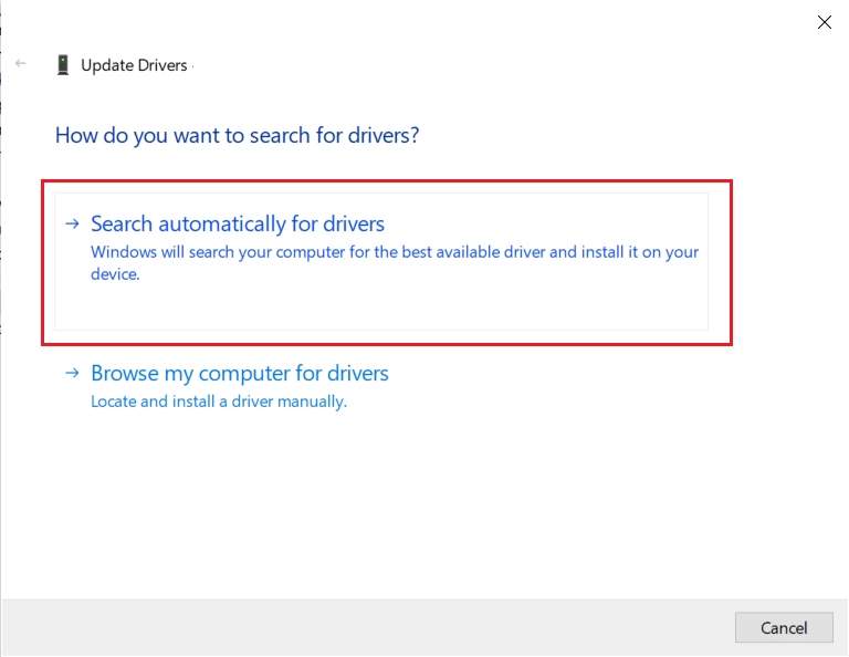 Rechercher automatiquement les pilotes
