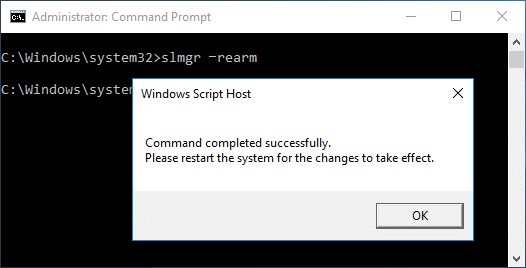 Resetați starea licenței pe Windows 10 slmgr –rearm | Remediați eroarea de licență Windows va expira în curând