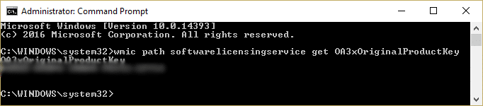 Găsiți cheia de produs Windows folosind linia de comandă
