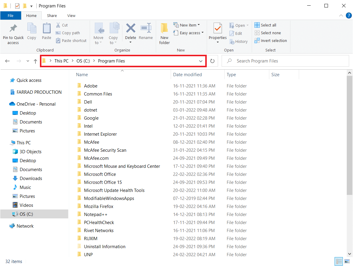 MozillaFirefoxがインストールされているパスに移動します。 Firefoxが応答しない問題を修正する