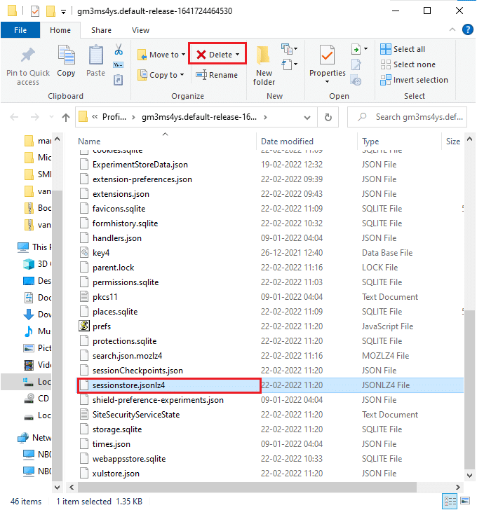 すべてのFirefoxプロセスを閉じた場合にのみ、sessionstore.jsonlz4に類似したファイルを表示できます。 Firefoxが応答しない問題を修正する