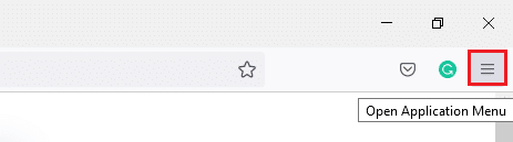จากนั้นคลิกที่ไอคอนเปิดเมนูแอปพลิเคชัน แก้ไข Firefox คลิกขวาไม่ทำงาน