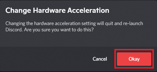 Faceți clic pe Ok pentru a confirma solicitarea. Cum să remediați Discord Screen Share Lag