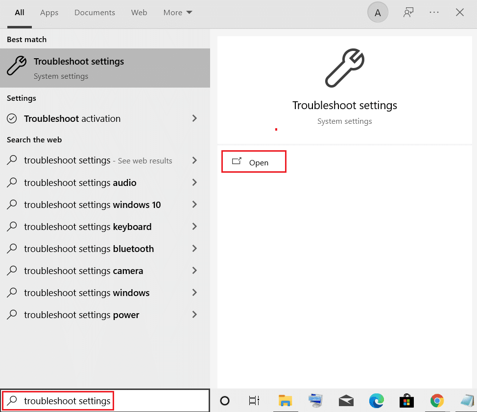 setarea de depanare din meniul de căutare Windows. Cum să remediați Discord Screen Share Lag