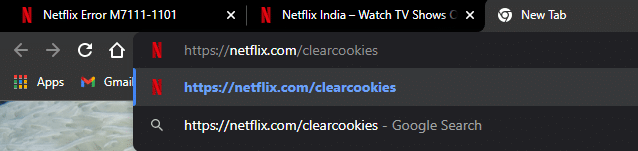 Herhangi bir tarayıcıya gidin ve çerezleri temizleyin. Netflix Hata Kodu UI3010 Nasıl Onarılır