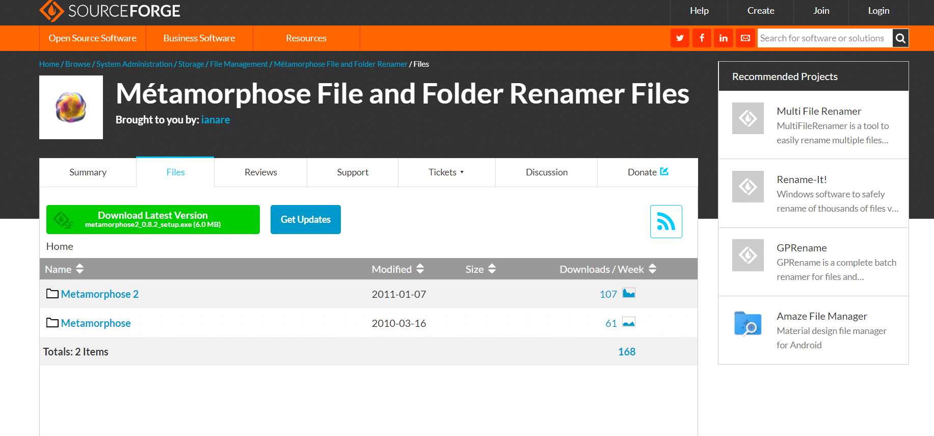 Metamorfosi 2 | miglior software gratuito per rinominare file per Windows