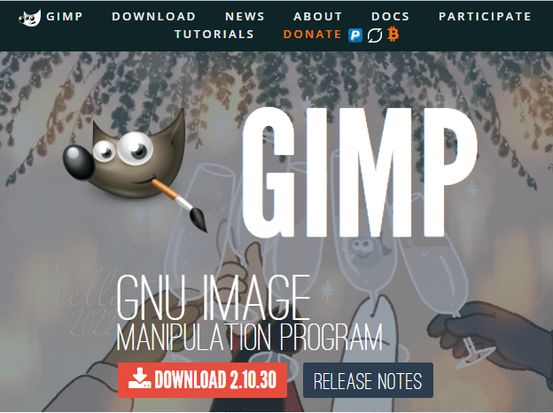 GIMPフォトエディタのダウンロードページ| gimp写真編集ソフトウェア