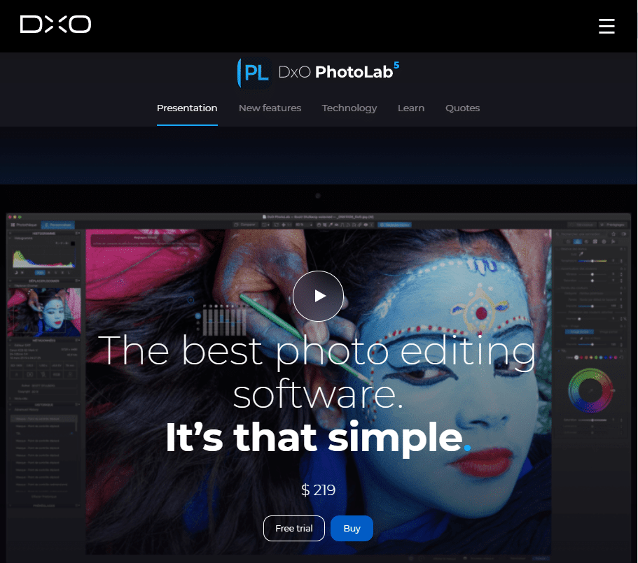 DxOPhotoLabのダウンロードページ| PC用の無料の写真編集ソフトウェア