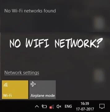 修复 WiFi 网络未在 Windows 10 上显示