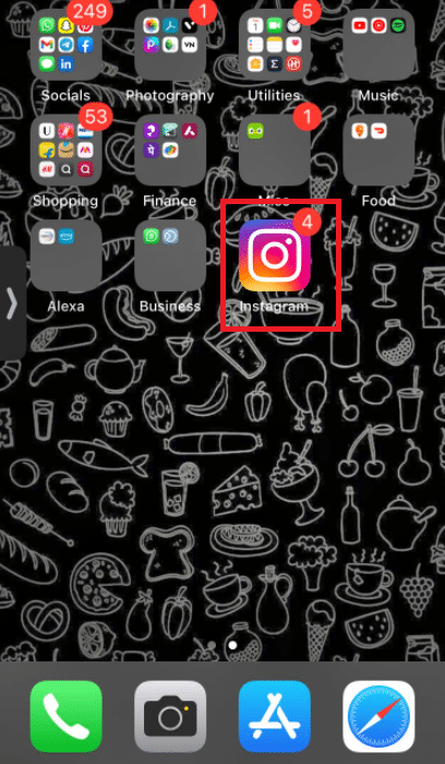 Otwórz aplikację Instagram