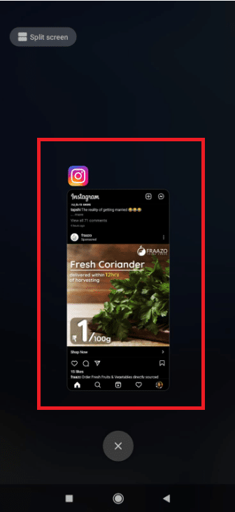 Zamknij aplikację Instagram z karuzeli aplikacji