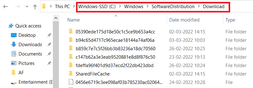 navegue até o caminho. Corrigir o erro de download do Windows Update 0x800f0984 2H1
