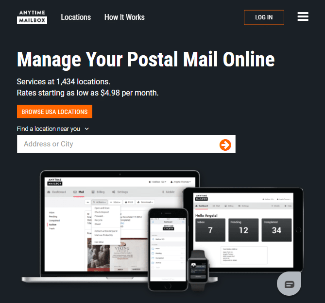 Официальный сайт Anytime Mailbox