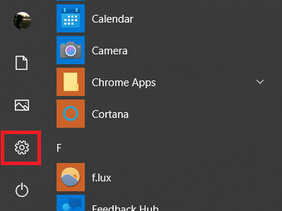 Menu Iniciar do Windows.