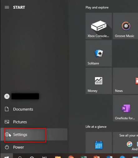 Нажмите клавишу Windows и откройте приложение «Настройки».