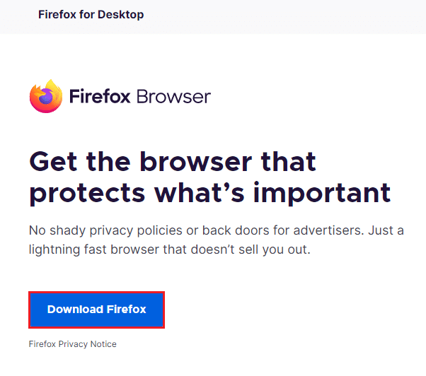 Luego, descarga la última versión de Firefox