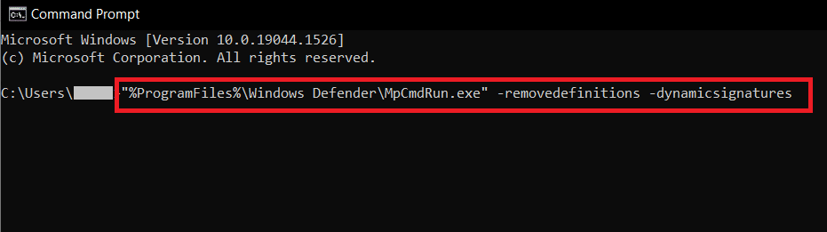 Línea de código en el símbolo del sistema. Cómo realizar la actualización de la definición de Windows Defender