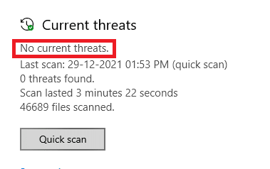 mostrar o alerta Sem ameaças atuais. O que é o Wondershare Helper Compact