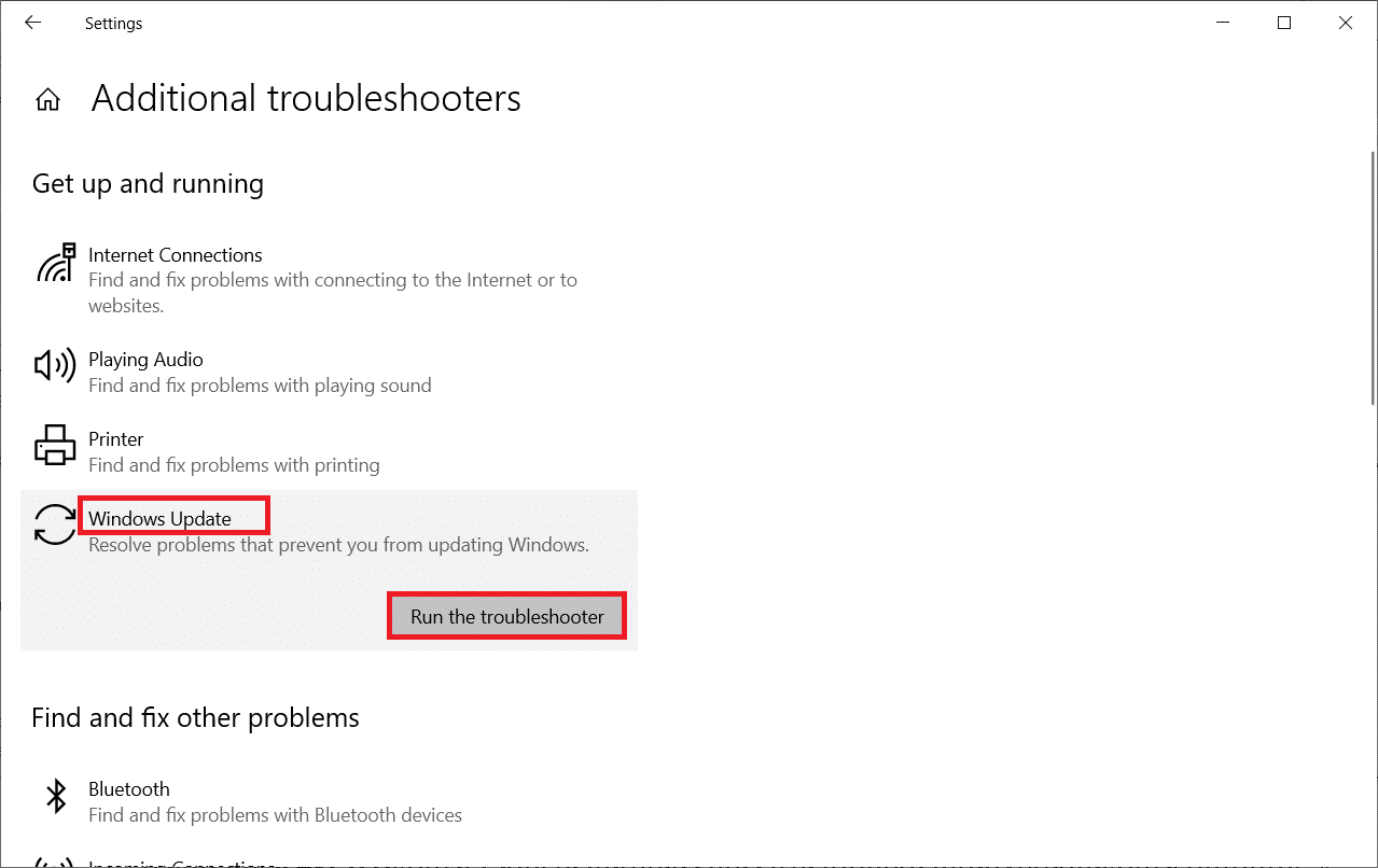 Kalk ve çalıştır altında görüntülenen Windows Update'i seçin. Sorun gidericiyi çalıştır'ı seçin. Windows 10 0xc004f075 Hatasını Düzeltin