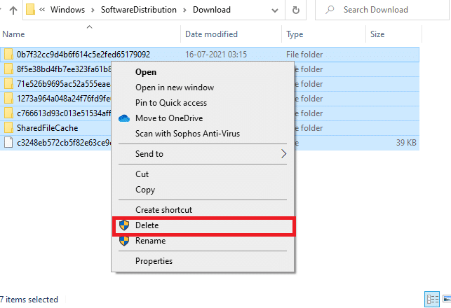 İndirme konumundaki tüm dosyaları silin. Windows 10 0xc004f075 Hatasını Düzeltin
