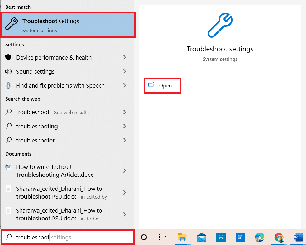 Windows tuşuna basın. Arama çubuğuna Sorun giderme ayarları yazın ve Aç'a tıklayın. Windows 10 0xc004f075 Hatasını Düzeltin