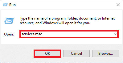Services.msc'yi aşağıdaki gibi yazın ve Tamam'a tıklayın. Windows 10 0xc004f075 Hatasını Düzeltin