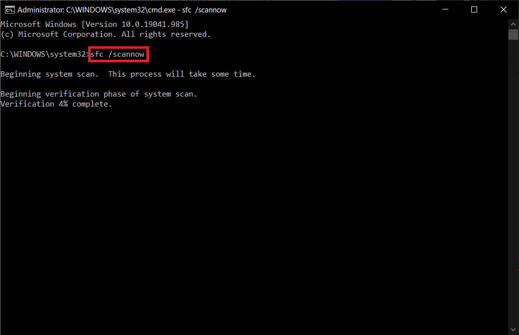 Digite a linha de comando abaixo e pressione Enter para executá-lo. Corrigir o BSOD win32kfull.sys no Windows 10