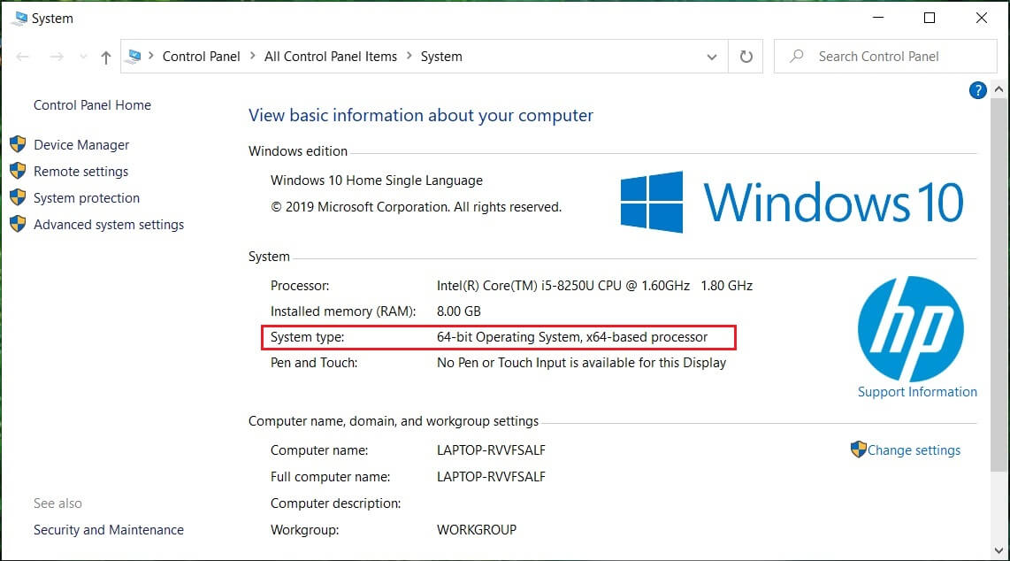 检查系统类型并查看您是否拥有 32 位或 64 位操作系统 |修复 Windows 更新错误 0x80070643