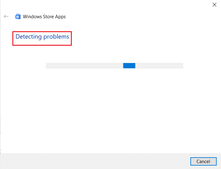 Erkennen von Problemen im Windows Store Troubleshooter-Fenster. Beheben Sie den Windows Store-Fehler 0x80072ee7