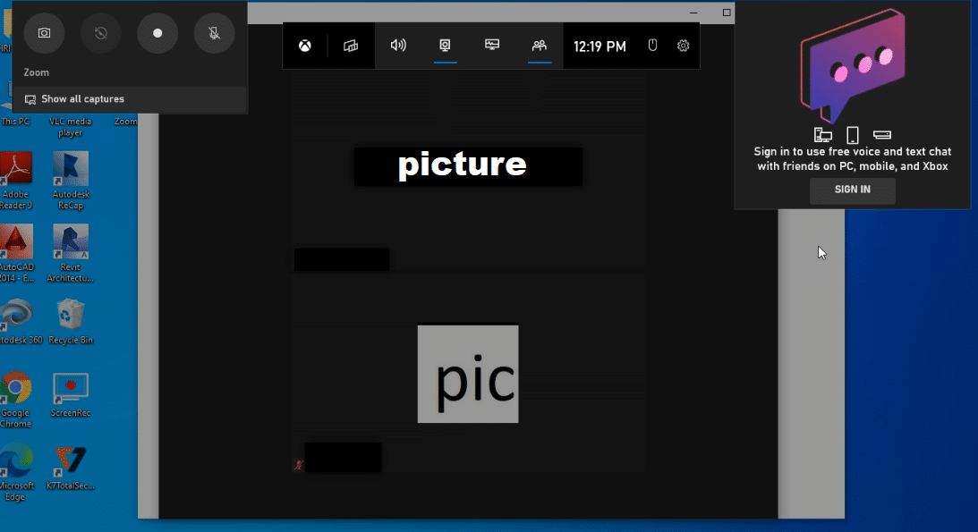 Öffnen Sie die Xbox-Spielleiste auf Ihrem PC. So zeichnen Sie ein Zoom-Meeting ohne Erlaubnis in Windows 10 auf