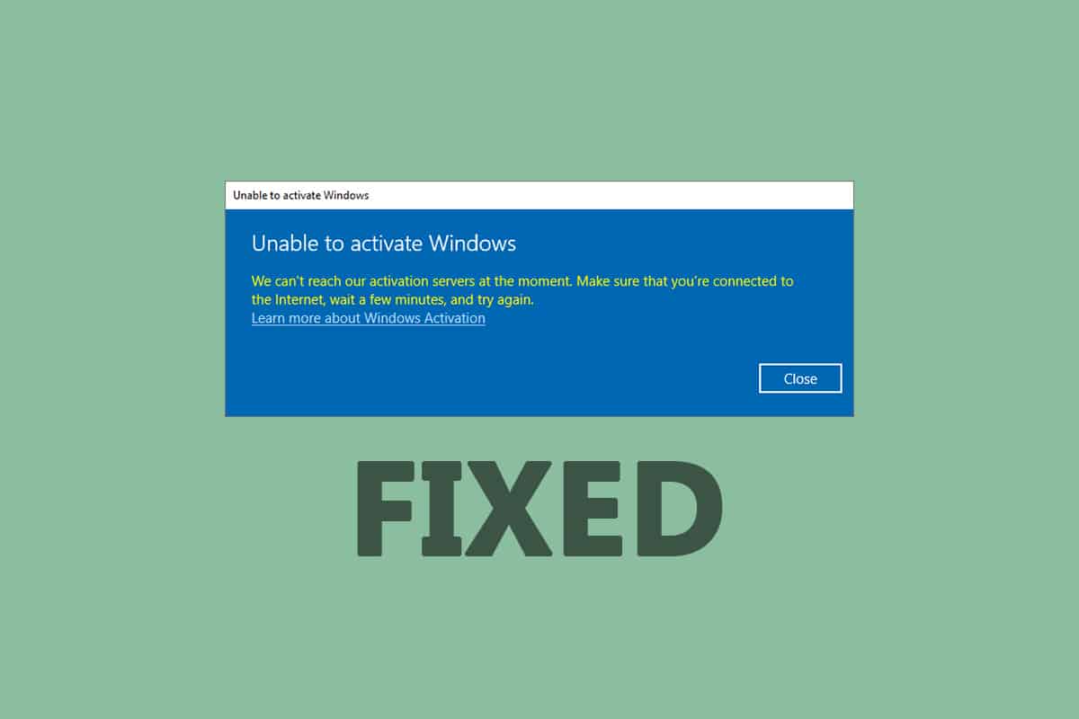 Correction de l'erreur d'activation de Windows 10 0x80072ee7