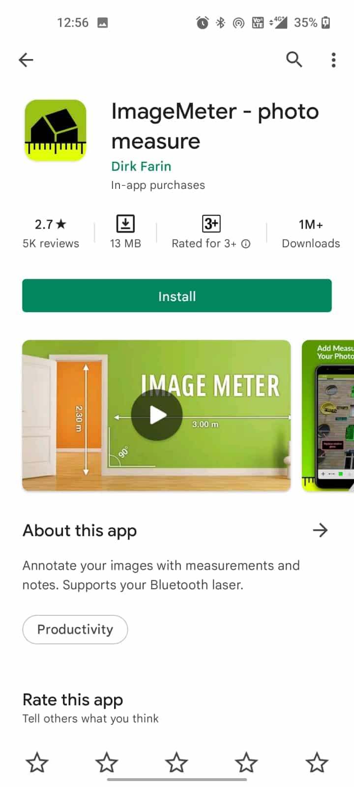 ImageMeter 사진 측정. Android의 상위 18개 최고의 측정 앱