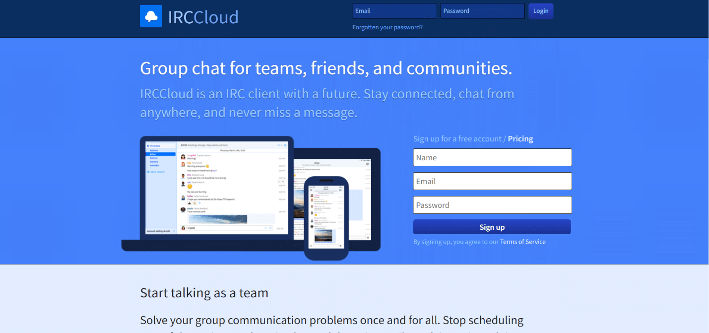 IRCCloud. Лучшие IRC-клиенты для Windows