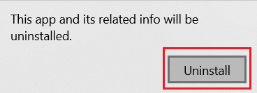Bouton de désinstallation. Correction du processus MoUSO Core Worker dans Windows 10