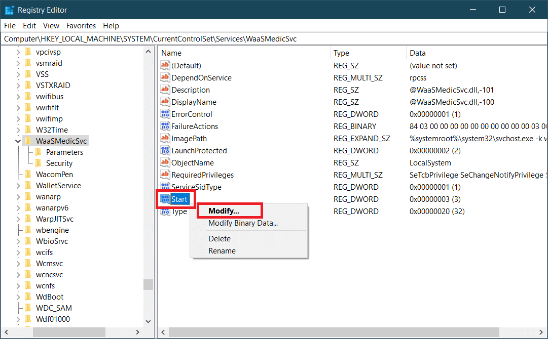 Modifiez l'option. Comment réparer l'utilisation élevée du disque WaasMedicSVC.exe dans Windows 10
