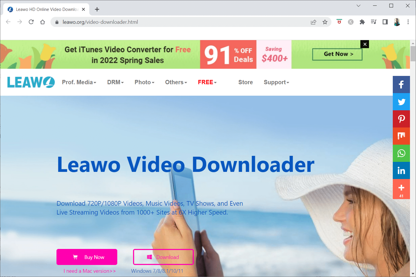 Téléchargeur de vidéos Leawo. téléchargeurs de vidéos en ligne gratuits