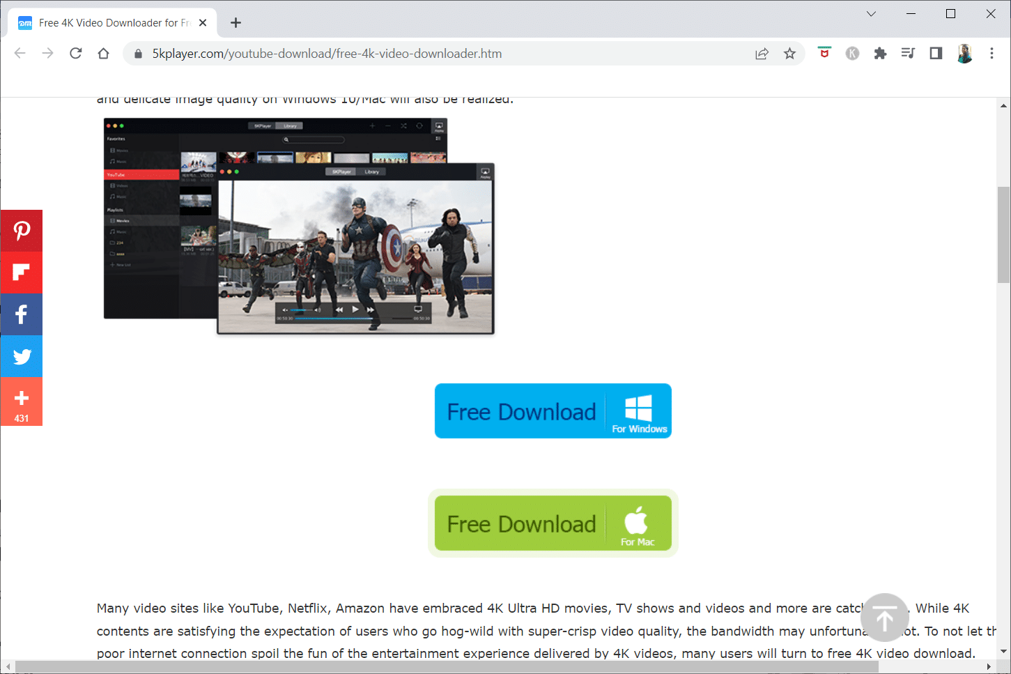 5KPlayer. 30 meilleurs outils de capture vidéo